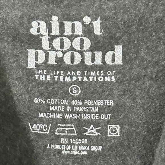 AIN’T TOO PROUD Musical The Life & Times of The Temptations Zip Hoodie Small - Picture 3 of 3